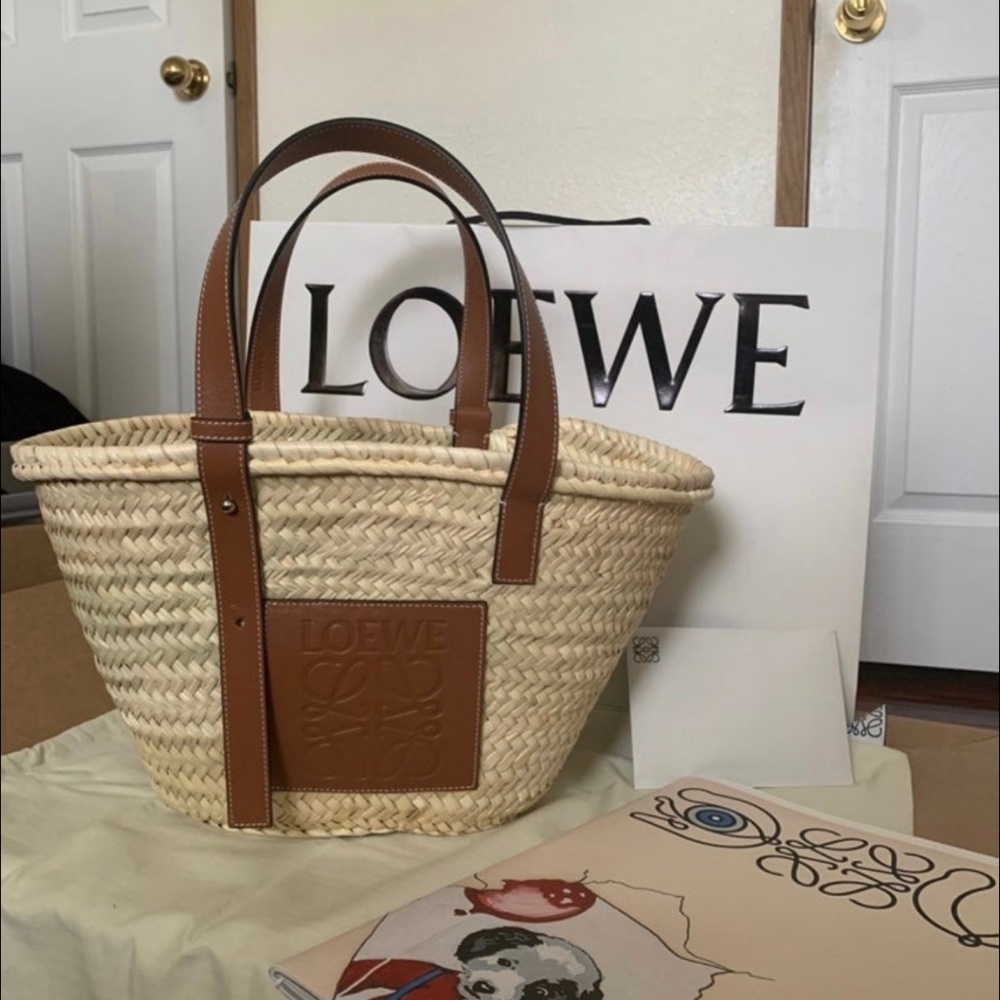 Loewe Basket Bag Palm Leaf Tote Medium